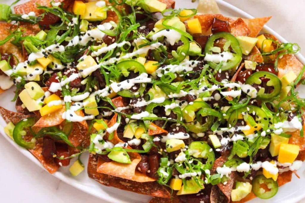 Outback Ahi Tuna Nachos with Spicy Guacamole