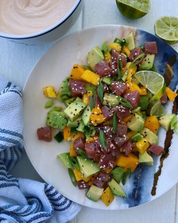 Outback Ahi Tuna Poke Bowl with Mango Salsa