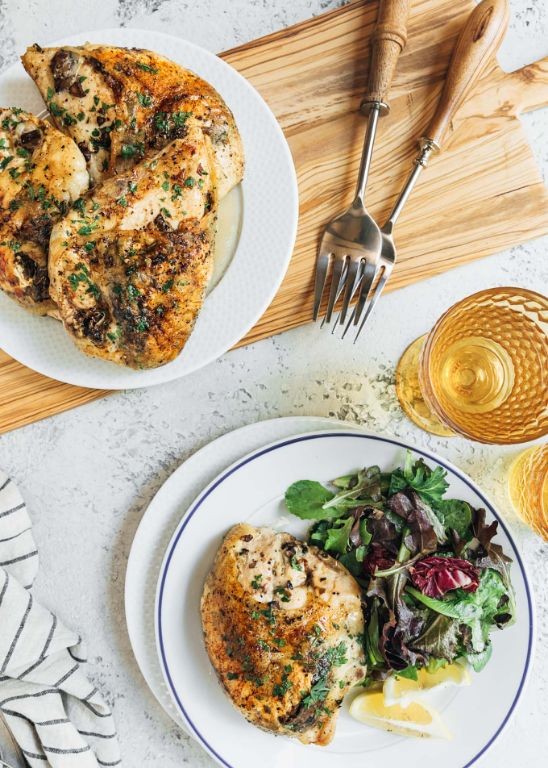 Oyster Mushroom and Herb Stuffed Chicken
