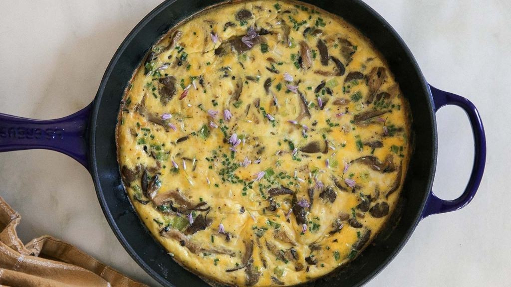 Oyster Mushroom and Parmesan Frittata