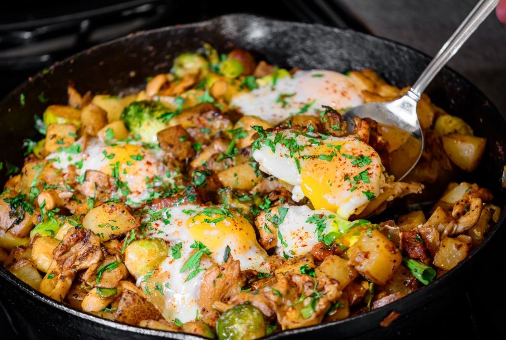 Oyster Mushroom and Potato Hash
