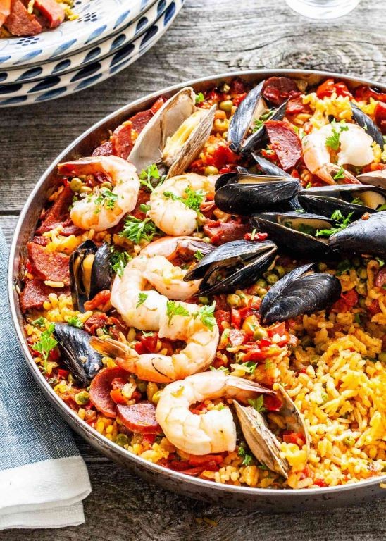 Paella with Fresh Seafood