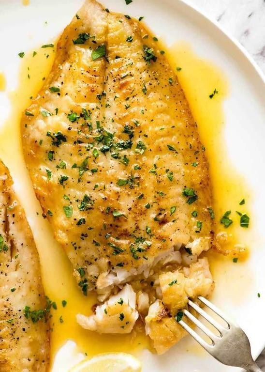 Pan-Fried Whiting with Lemon Butter Sauce