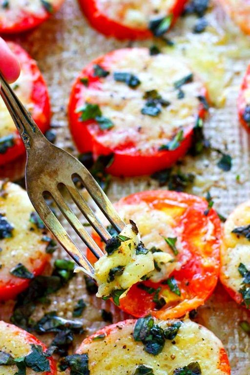 Pan-Seared Heirloom Tomatoes with Parmesan
