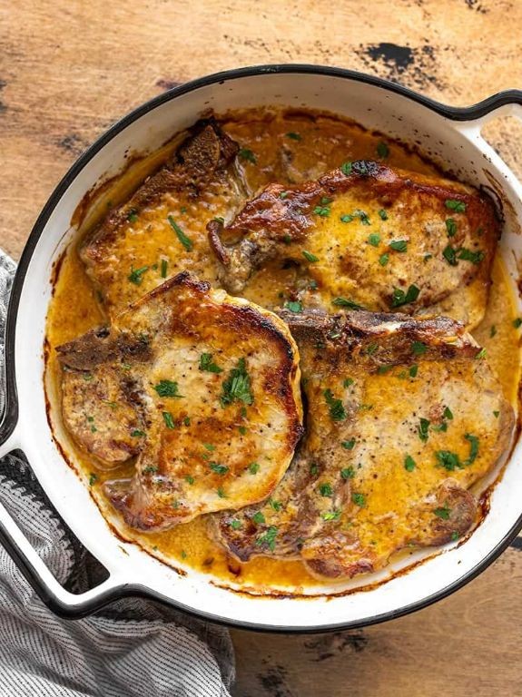 Pan-Seared Honey Mustard Pork Chops