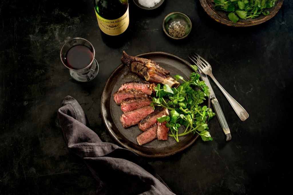 Pan-Seared Round Steak with Red Wine Sauce