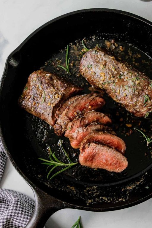 Pan-Seared Venison Steak with Garlic Butter