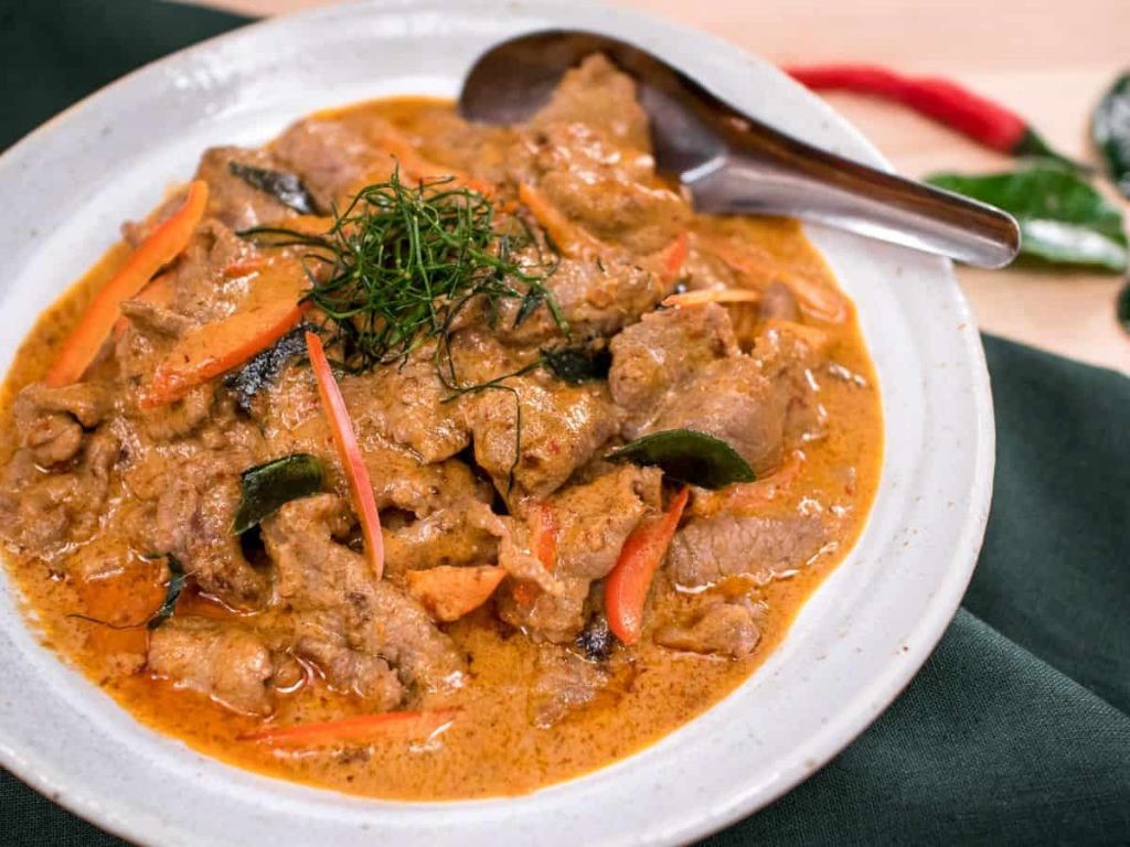 Panang Curry with Beef and Coconut Milk