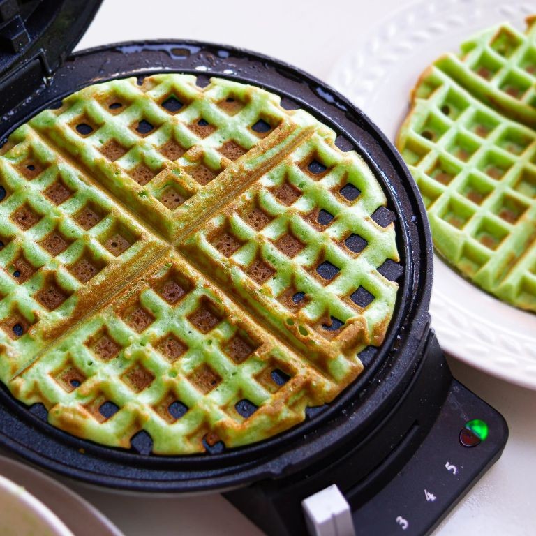 Pandan Coconut Waffles