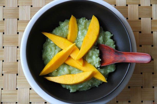 Pandan Leaf-infused Coconut Rice Pudding