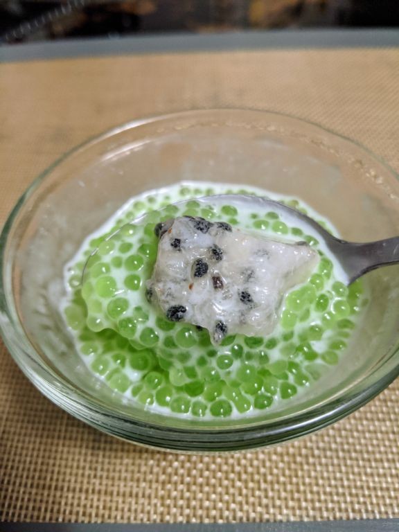 Pandan Tapioca Pearl Pudding