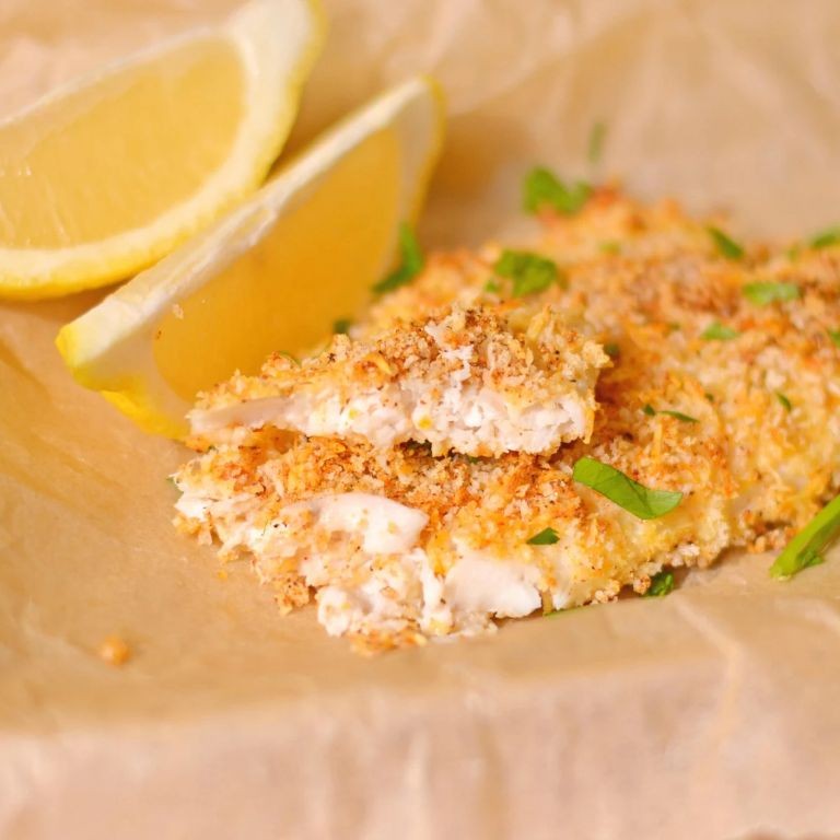 Panko Crusted Baked Walleye