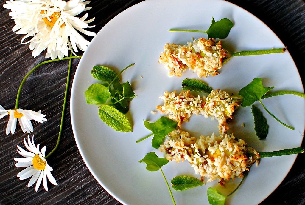 Panko-Crusted Fried Squash Blossoms