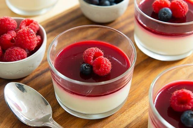 Panna Cotta with Raspberry Coulis