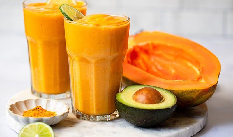 Papaya Avocado Cream Smoothie