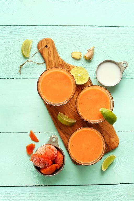 Papaya Coconut Milk Smoothie