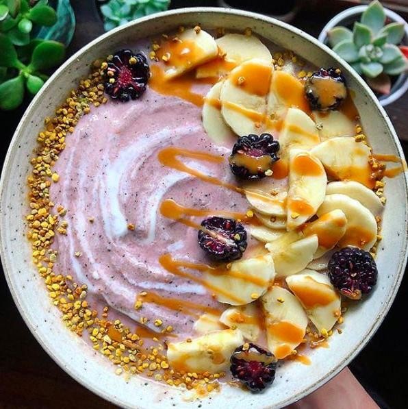 Papaya Raspberry Yogurt Smoothie