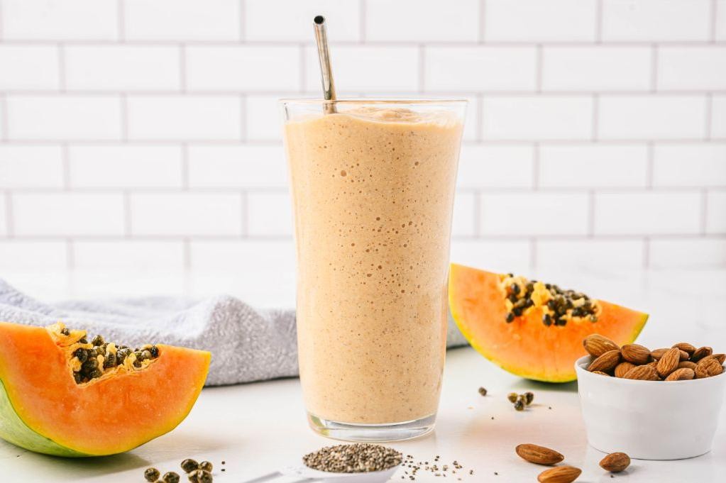 Papaya Vanilla Protein Smoothie