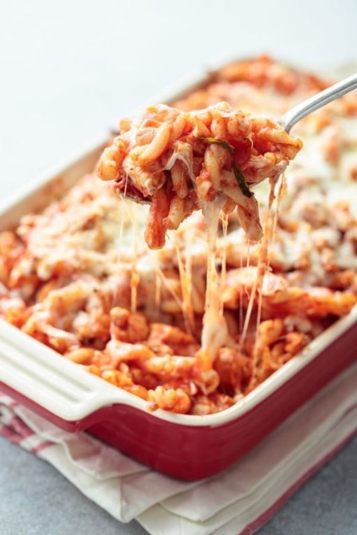 Parmesan Chicken Breast Pasta Bake