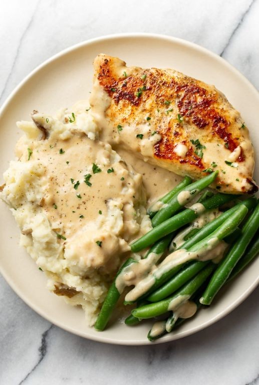 Parmesan Chicken Breast with Roasted Garlic Mash