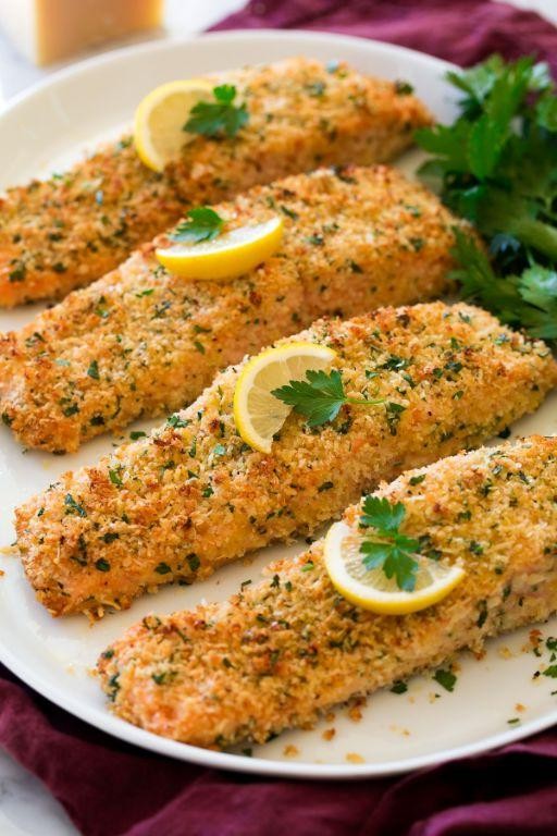 Parmesan Crusted Baked Salmon