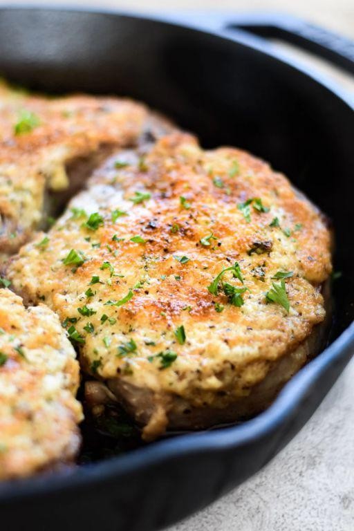 Parmesan Crusted Cubed Pork Chops