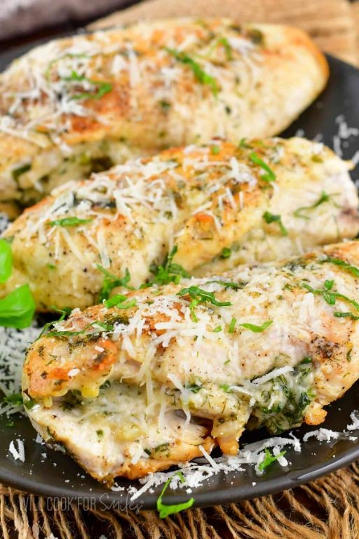 Parmesan Herb Stuffed Chicken Breast