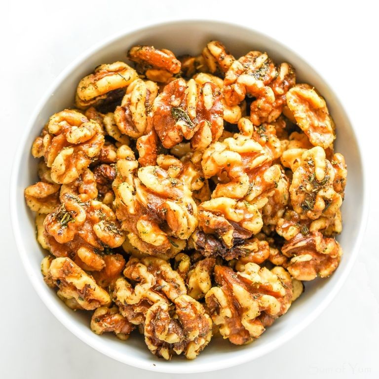 Parmesan and Herb Roasted Walnuts