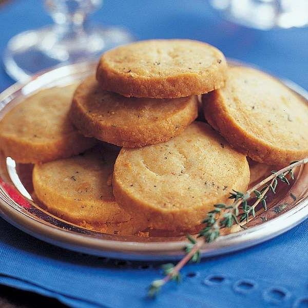 Parmesan and Thyme Shortbread Crackers