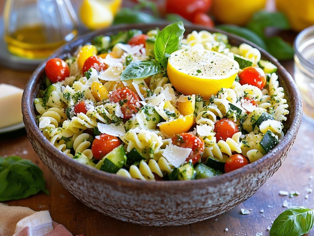 Pasta Primavera Salad with Lemon Herb Dressing