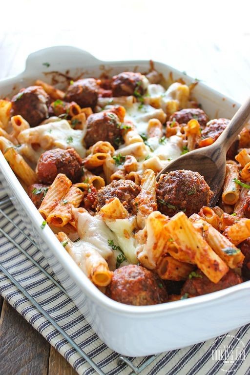 Pasta and Meatball Hotdish