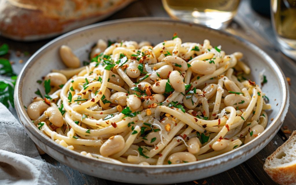 Pasta with White Beans and Garlic