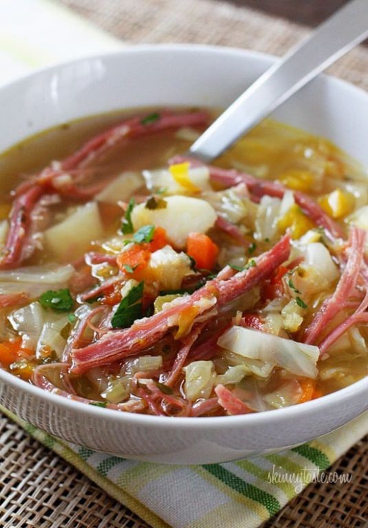 Pastrami and Cabbage Soup
