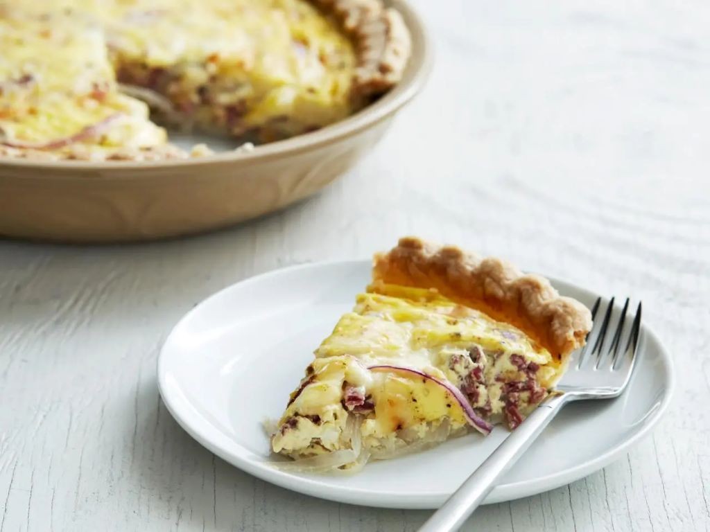 Pastrami and Gruyere Quiche