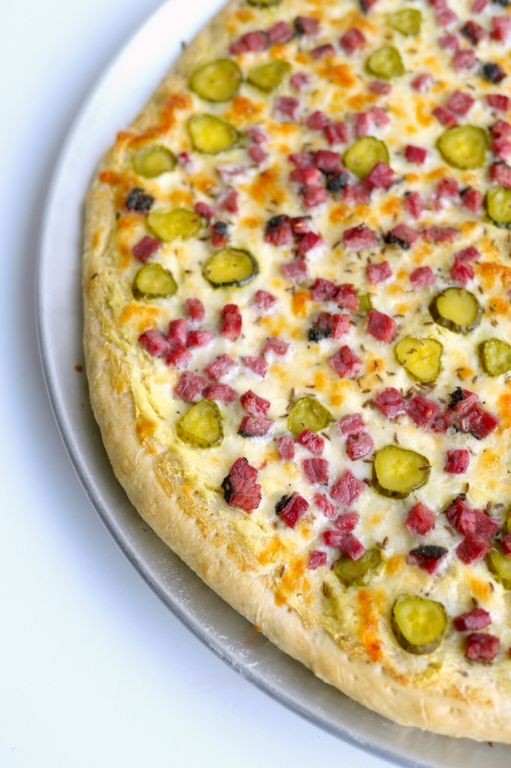 Pastrami and Pickle Pizza