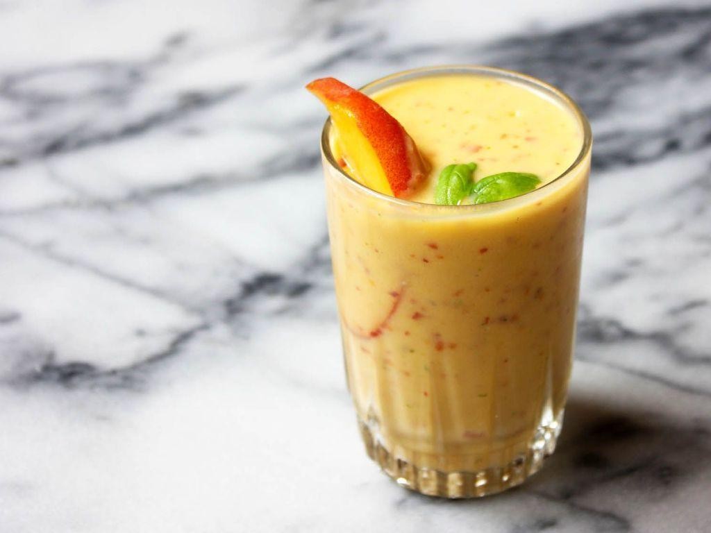 Peach and Basil Smoothie