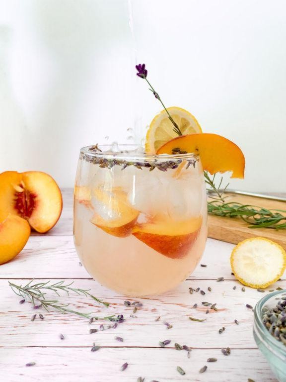 Peach and Lavender Lemonade
