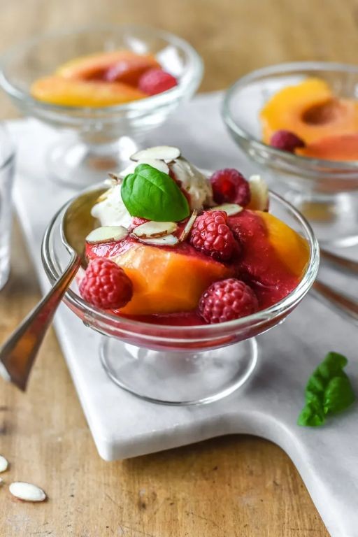 Peach and Raspberry Puree