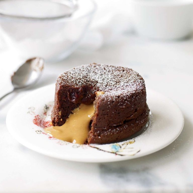 Peanut Butter Chocolate Volcano Cake