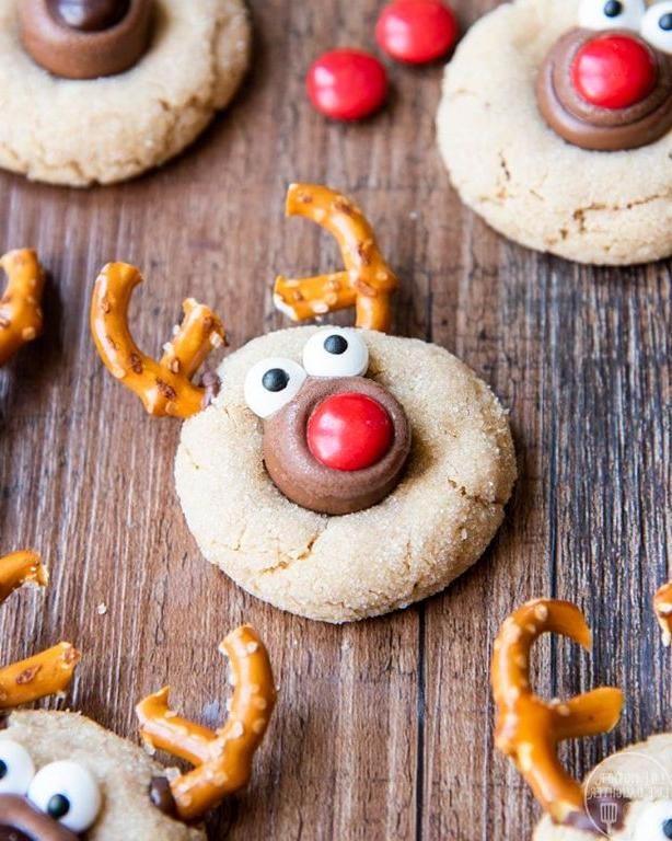 Peanut Butter Reindeer Cookies