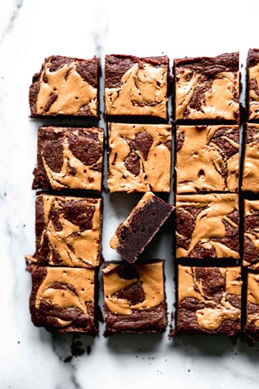 Peanut Butter Swirl Easy Brownies