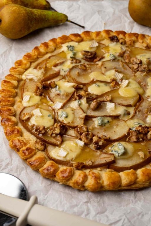 Pear and Gorgonzola Galette with Walnuts