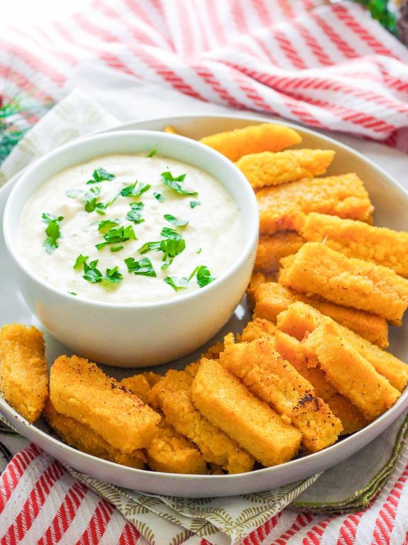Pecorino Romano Polenta Fries with Garlic Aioli