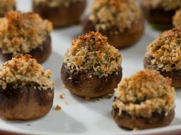 Pecorino Romano and Herb-Stuffed Portobello Mushrooms