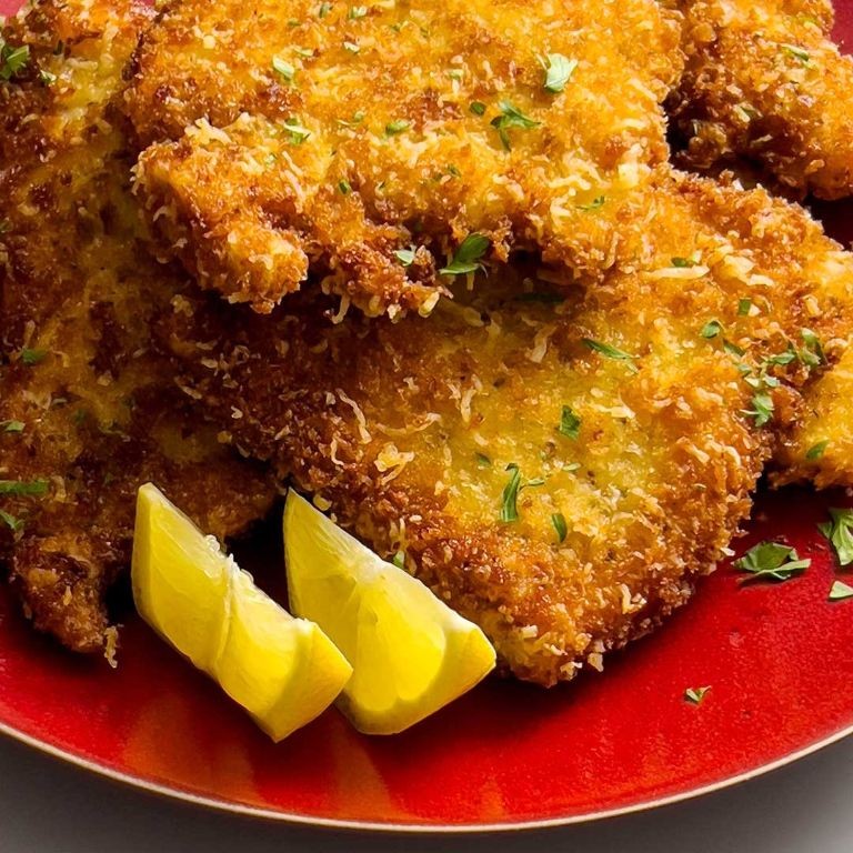 Pecorino Romano-Crusted Chicken Cutlets
