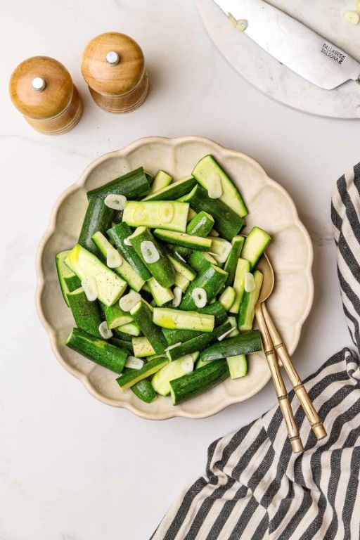 Peeled and Steamed Zucchini