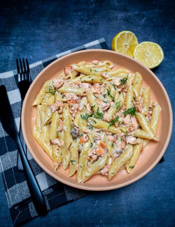 Penne alla Vodka with Smoked Salmon and Dill