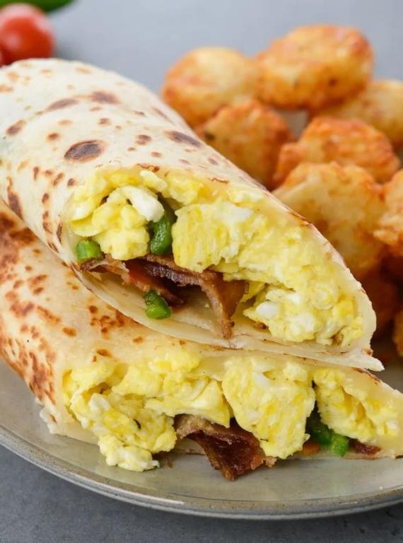Pepper Jack and Scrambled Egg Tortilla