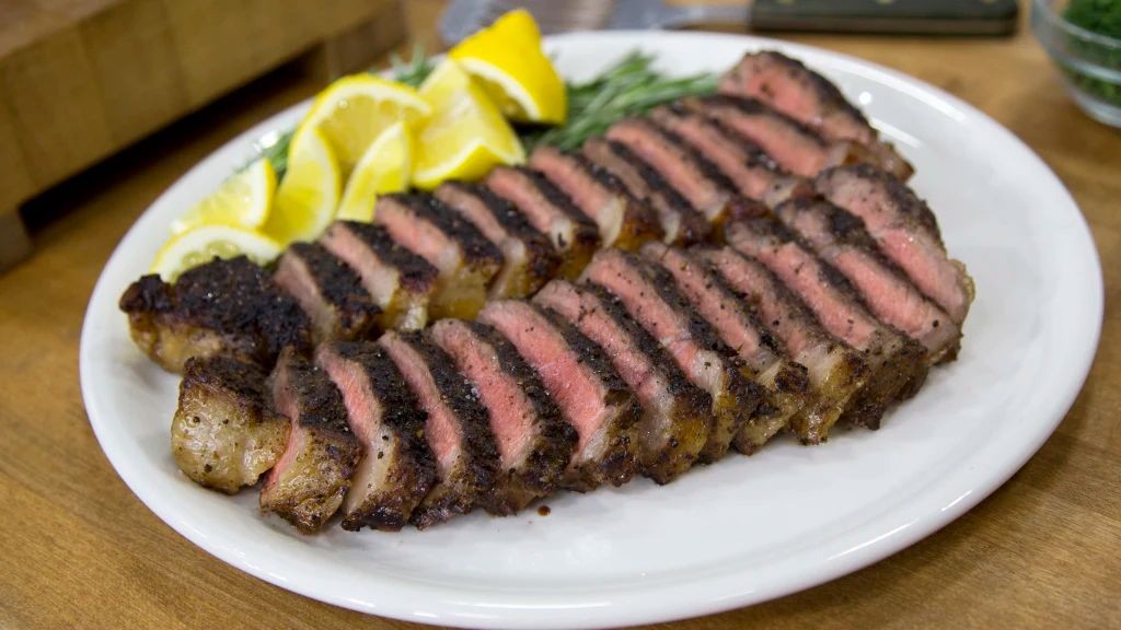 Peppercorn-Crusted New York Strip Steak