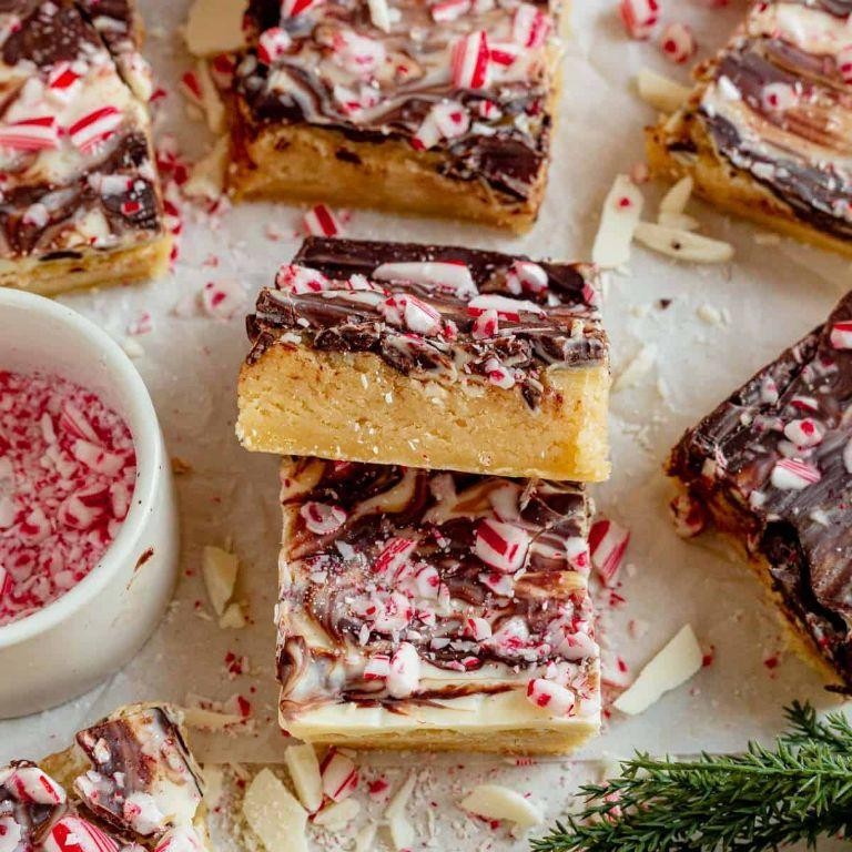 Peppermint Bark Chocolate Squares